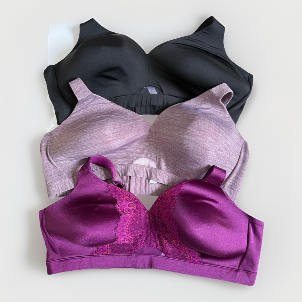 Cacique Full Coverage Wireless Bra Bundle Size 48d - image 1